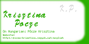 krisztina pocze business card